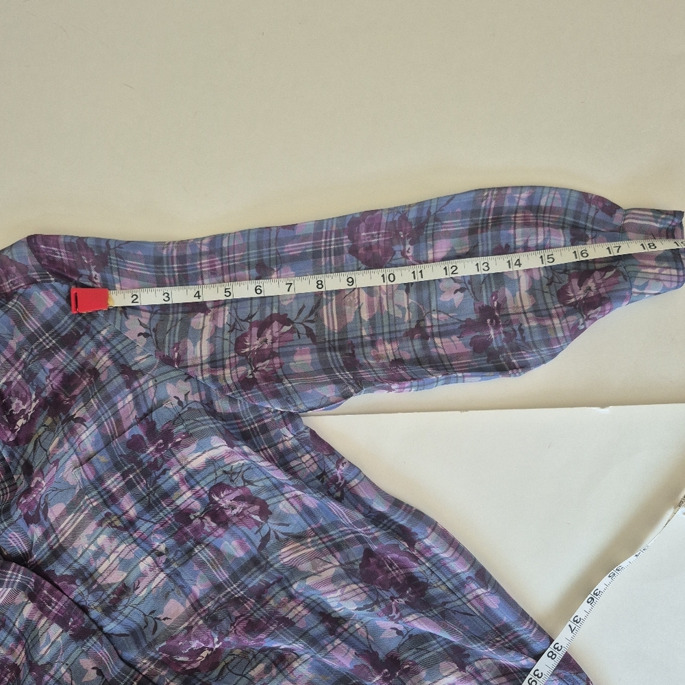 Joie Silk Blouse Brigid Clear Skies Semi Sheer Long Sleeve Size S - Picture 11 of 11